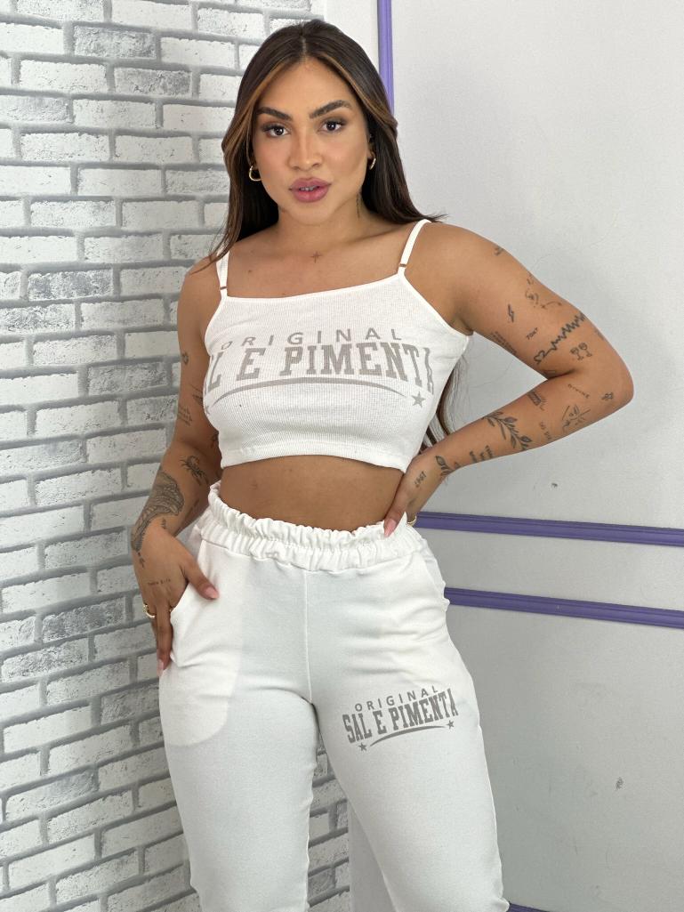 CONJUNTO CROPPED COM ALÇA SAL E PIMENTA 5019